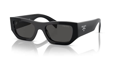 Prada PR A01S 53 Dark Grey & Black Sunglasses.